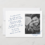 Modern handgeschreven script 2 foto dank u aankondiging (Achterkant)