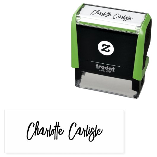 Modern handgeschreven script aangepaste handtekeni  zelfinktende stempel (In situ)