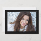 Modern handgeschreven script Afstuderen 2 foto Aankondiging (Achterkant)