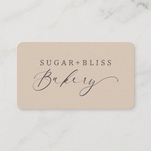 Modern handgeschreven Script Bakery Loyalty Kaart (Voorkant)