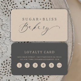 Modern handgeschreven Script Bakery Loyalty Kaart