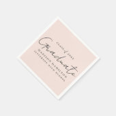 Modern handgeschreven script blush Afstuderen Servet (Hoek)