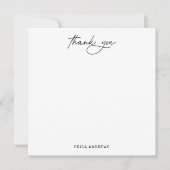 Modern handgeschreven script dank je plat notitiekaartje (Voorkant)