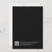 Modern handgeschreven script drie foto QR code Save The Date (Achterkant)