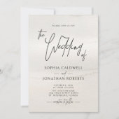 Modern handgeschreven script Earth Tones Wedding Kaart (Voorkant)