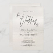 Modern handgeschreven script Earth Tones Wedding Kaart (Voorkant / Achterkant)