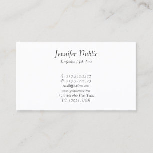 Modern handgeschreven script elegant minimalistisc visitekaartje