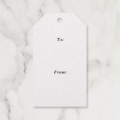 Modern Handgeschreven Script Gelukkig Kerstmis Gou Cadeaulabels (Achterkant)
