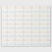 Modern handgeschreven script, gelukkig verjaardag cadeaupapier (Vlak)