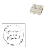 Modern handgeschreven script getrouwd paar bruilof rubberstempel (Gestempeld)