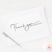 Modern handgeschreven script Hartelijk dank voor u Rechthoekige Sticker (Envelop)