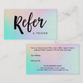 Modern handgeschreven script | Holografisch Aanbevelingskaartje (Voorkant / Achterkant)