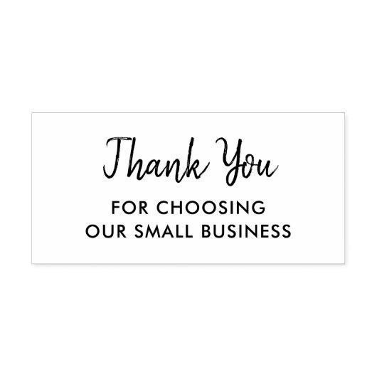 Modern handgeschreven script kleine bedrijven dank rubberstempel (Afrduk)