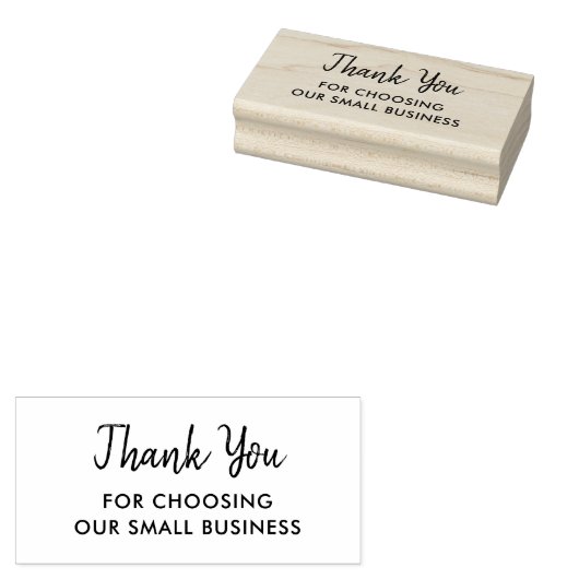 Modern handgeschreven script kleine bedrijven dank rubberstempel (Gestempeld)