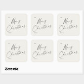 Modern Handgeschreven Script Merry Christmas Gift  Vierkante Sticker (Vel)