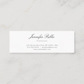 Modern Handgeschreven Script Minimalist Profession Mini Visitekaartje (Achterkant)