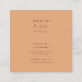 Modern Handgeschreven Script Naam Sjabloon Elegant Vierkante Visitekaartje (Achterkant)