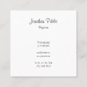 Modern Handgeschreven Script Naam Sjabloon Trendy Vierkante Visitekaartje (Achterkant)