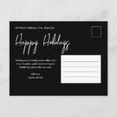 Modern handgeschreven script Photo Holiday Briefka Feestdagenkaart (Achterkant)