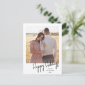 Modern handgeschreven script Photo Holiday Briefka Feestdagenkaart (Staand voorkant)