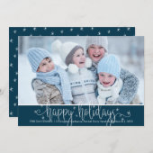 Modern handgeschreven script PRETTIGE FEESTDAGEN b Feestdagenkaart (Voorkant / Achterkant)