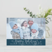 Modern handgeschreven script PRETTIGE FEESTDAGEN b Feestdagenkaart (Staand voorkant)