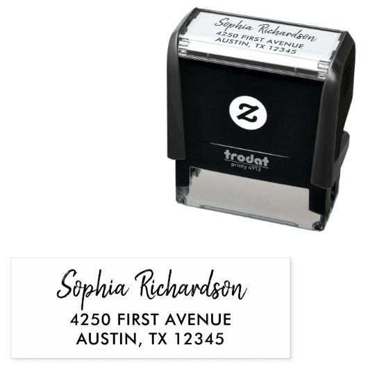 Modern handgeschreven script | Retouradres Zelfinktende Stempel (In situ)