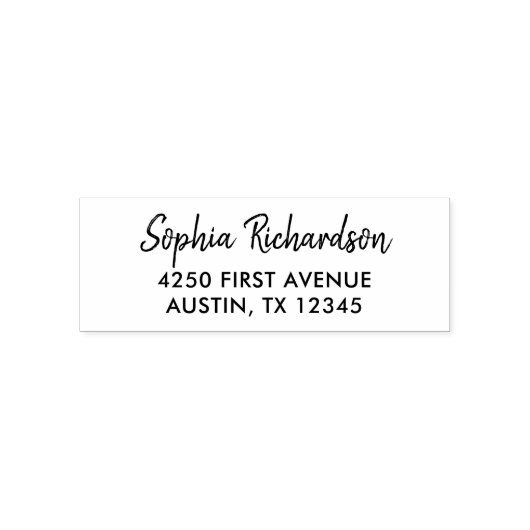 Modern handgeschreven script | Retouradres Zelfinktende Stempel (Design)