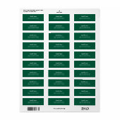Modern handgeschreven script rood retouradres etiket (Full Sheet)