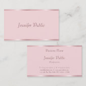 Modern Handgeschreven Script Roos Gouden Chique Sj Visitekaartje (Voorkant / Achterkant)