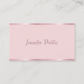 Modern Handgeschreven Script Roos Gouden Chique Sj Visitekaartje (Voorkant)