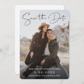 Modern handgeschreven script save the date (Voorkant / Achterkant)