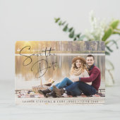 Modern handgeschreven script slaat de datum op save the date (Staand voorkant)