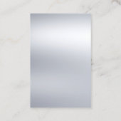 Modern handgeschreven script, zilver, geavanceerd visitekaartje (Achterkant)