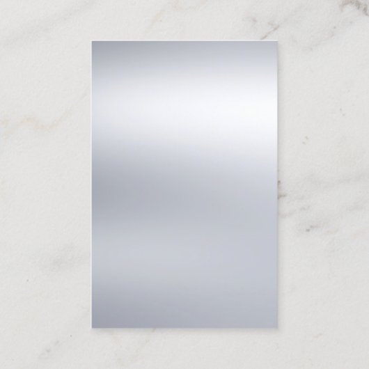 Modern handgeschreven script, zilver, geavanceerd visitekaartje (Achterkant)