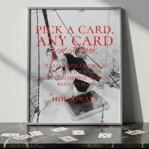 Modern Handgeschreven Spelen Kaart Gastboek Teken Poster