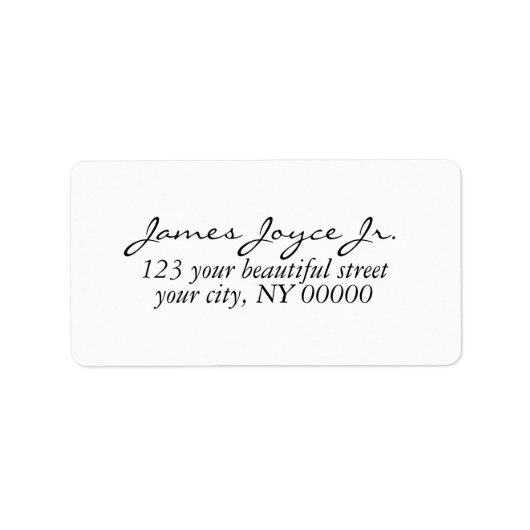 Modern handgeschreven stijlvol adres etiket (Voorkant)