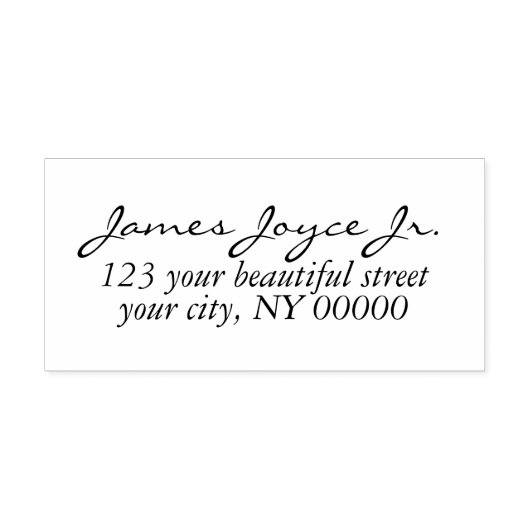 Modern handgeschreven, stijlvol terugkeeradres rubberstempel (Afrduk)