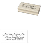 Modern handgeschreven, stijlvol terugkeeradres rubberstempel (Gestempeld)