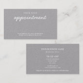 Modern handgeschreven stijlvolle grijze herinnerin afsprakenkaartje (Voorkant / Achterkant)