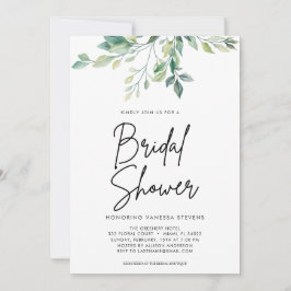 Modern handgeschreven Vrijgezellenfeest voor zwart Kaart