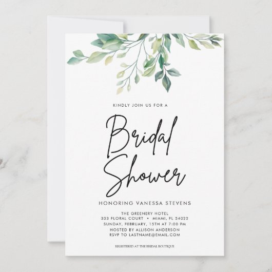 Modern handgeschreven Vrijgezellenfeest voor zwart Kaart (Voorkant)