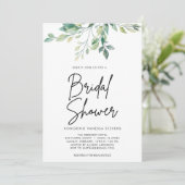 Modern handgeschreven Vrijgezellenfeest voor zwart Kaart (Staand voorkant)