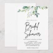 Modern handgeschreven Vrijgezellenfeest voor zwart Kaart (Voorkant / Achterkant)