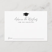 Modern Handgeschreven Zwart Script Afstuderen Advi Informatiekaartje (Voorkant)