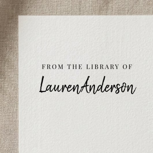 Modern handgeschrift uit de bibliotheek van het ex rubberstempel