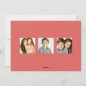 Modern Handgetekend Holly Berries Foto Lijst Feestdagenkaart (Achterkant)