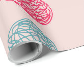 Modern handgetekend kerstornamentenpatroon cadeaupapier (Rol Hoek)