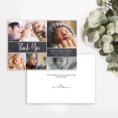 Modern handlettering Baby shower voor fotocollage Bedankkaart