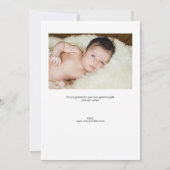 Modern Handlettering Custom 2 foto's Baby shower Bedankkaart (Achterkant)